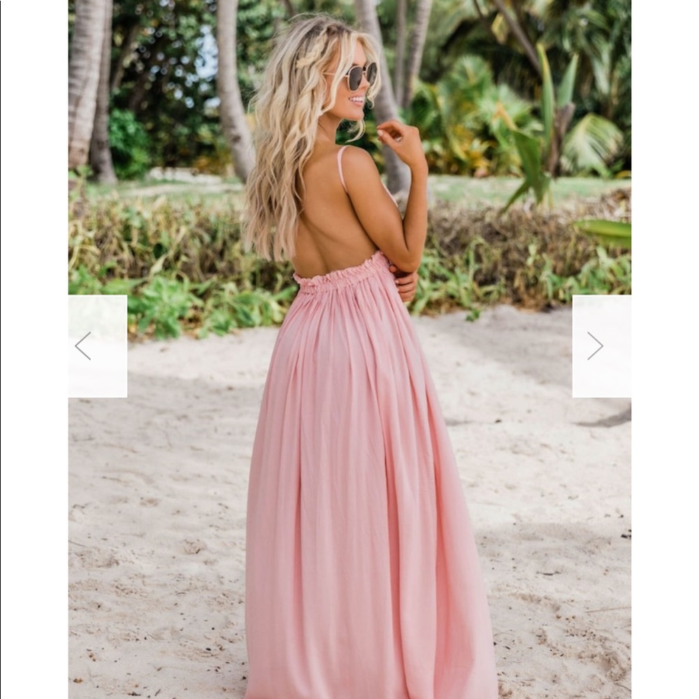 Pink lily maxi dress